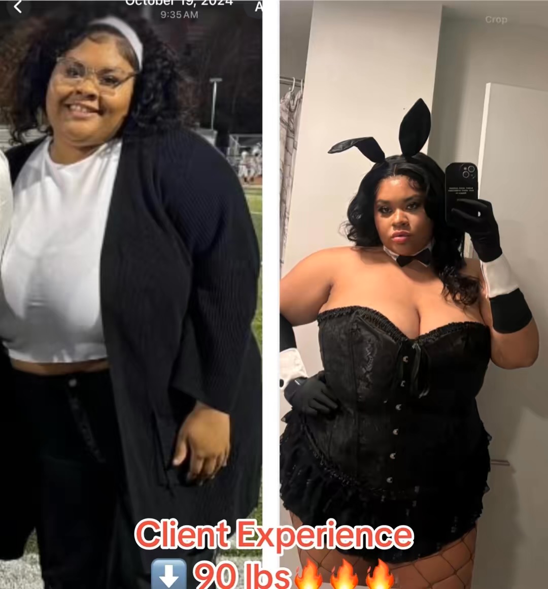 Female patient down 90 lbs on our medical weight loss program