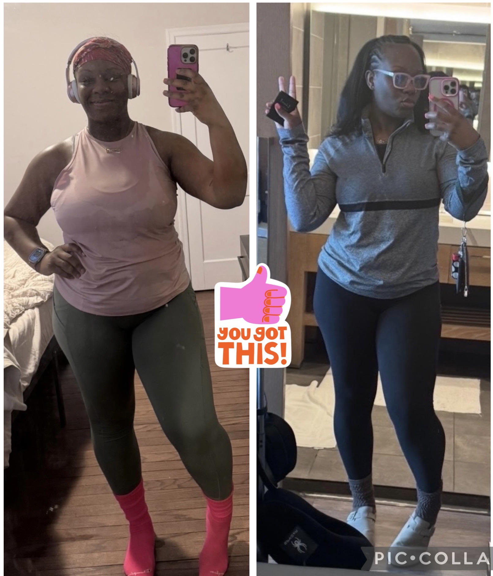 Patient progress photos during weight loss treatment