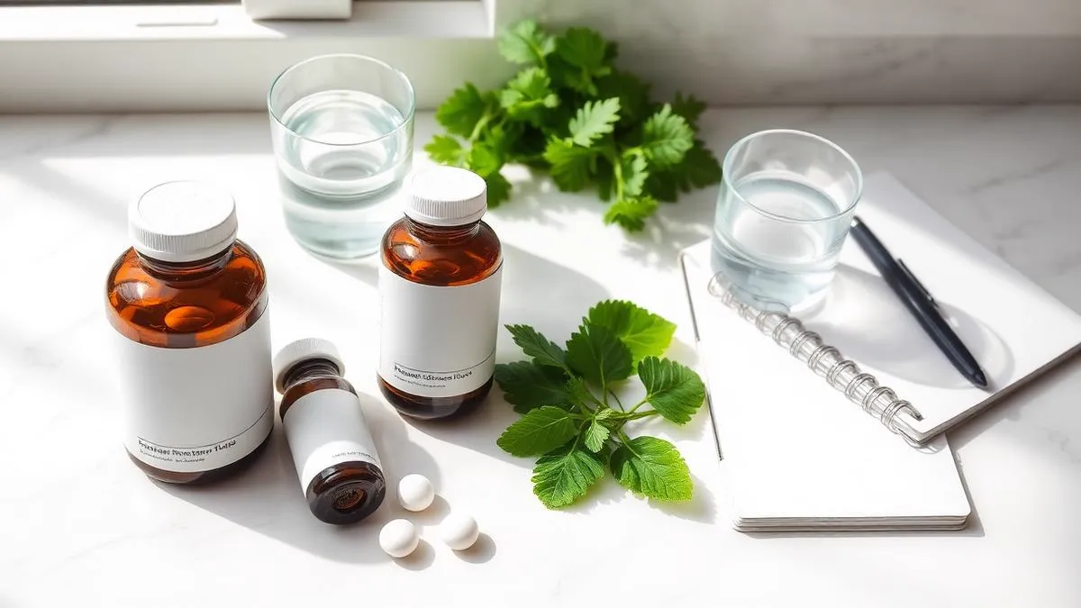 A variety of high-quality health supplements and vitamins displayed in professional packaging.